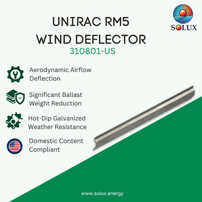 Unirac RM5 Wind Deflector, (Sold Individually, Pkg Qty 60)
