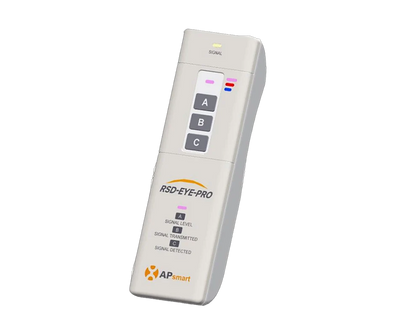 A handheld smart signal detector device labeled 'RSD-EYE-PRO' and 'AP smart' in orange and black text, shown on a plain white background.