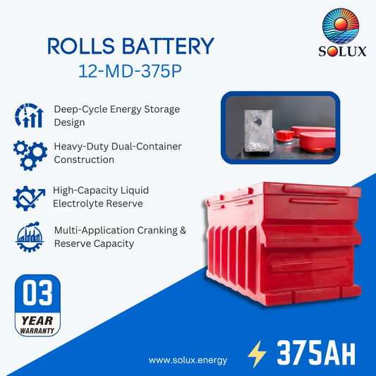 Rolls Surrette 12-MD-375P 12VDC 375Ah Deep Cycle Battery