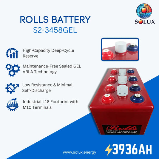 Rolls Surrette S2-3458GEL 2VDC 3936Ah Deep Cycle GEL Battery