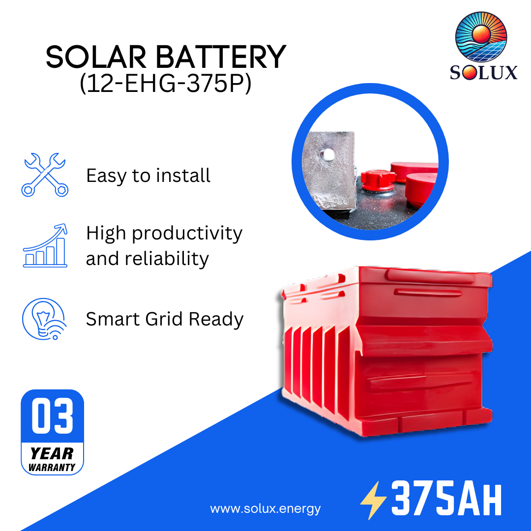 This is an image of Rolls Surrette 12-EHG-375P 12 Volt 375Ah Deep Cycle Battery Solar