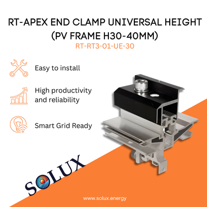 This is an image of Apex Mount End Clamp Universal - RoofTech