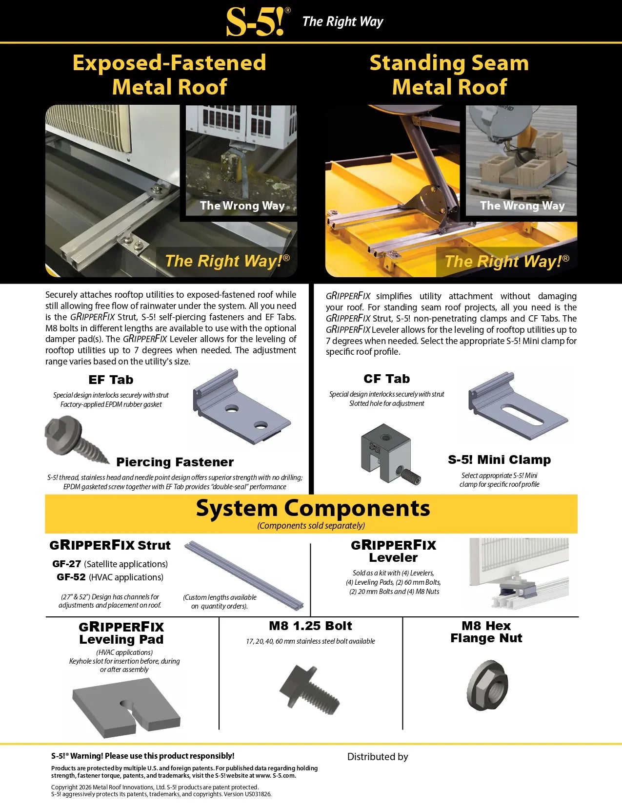 This is an image of S5-EF-for-GripperFix metal roof struts
