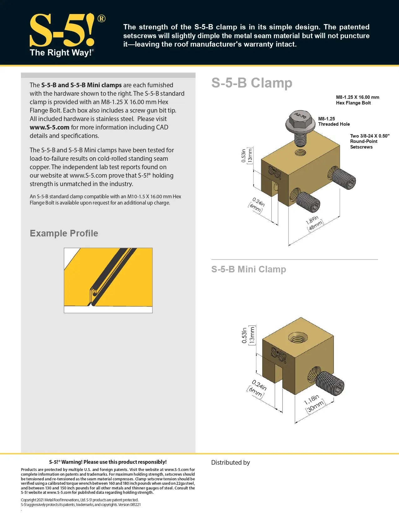S5-B mounting clamp