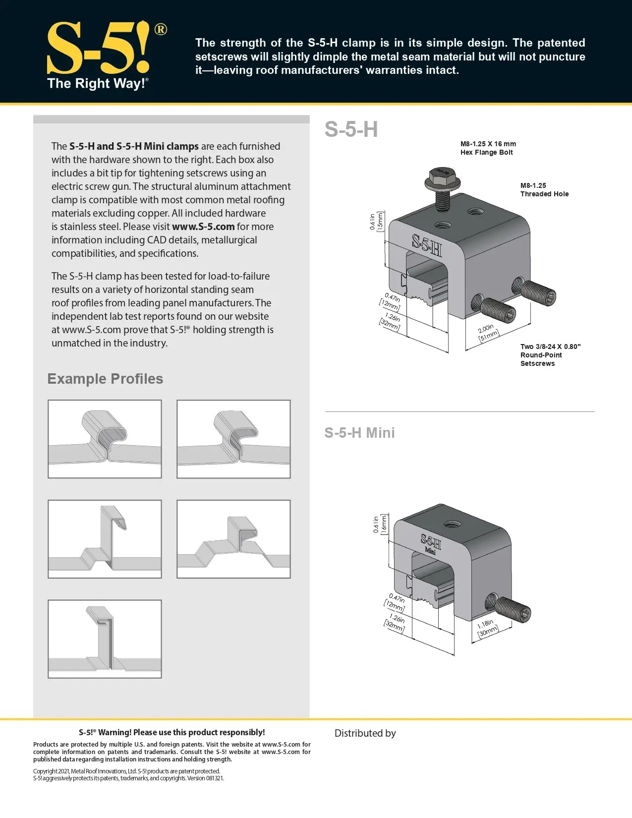 S5-H-MINI s5 mini clamp