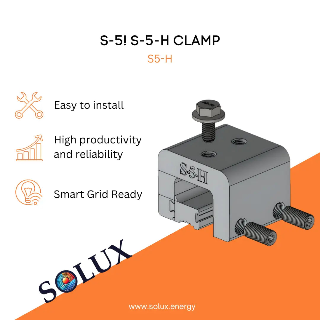 This is an image of S-5! S-5-H Clamp | 45 Degree Horizontal / Partially Seamed