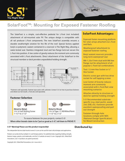 SNGS5SF l foot solar bracket