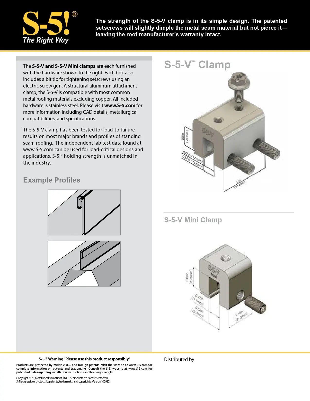 S5-V s 5 v clamp