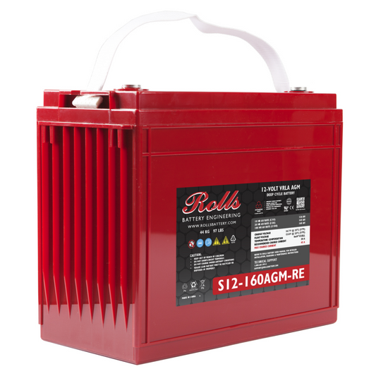 Rolls Surrette S12-160AGM 12VDC 145Ah AGM Deep Cycle Battery