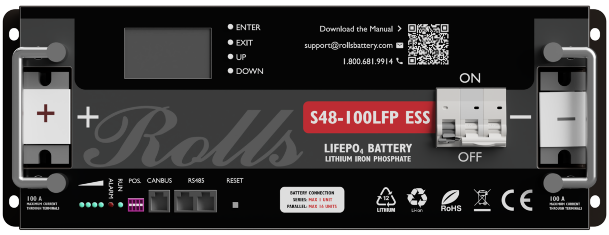 Rolls Surrette S48-100LFP ESS 48VDC 100Ah Lithium Battery