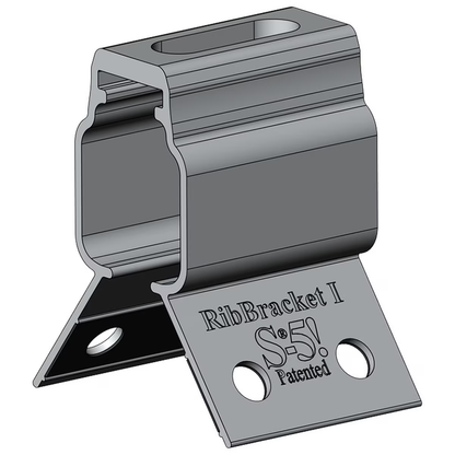 Metal rib bracket labeled 'RibBracket I S-5!' on a white background
