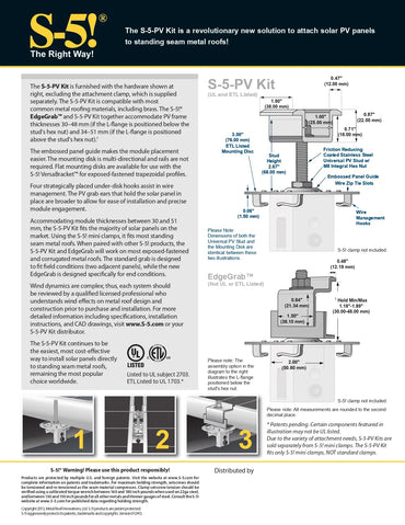 S5-PVKIT-2.0-Edge-B black clamp