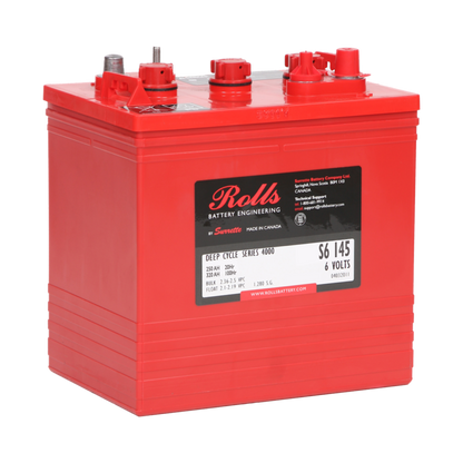 Rolls Surrette S6-145 6VDC 250Ah Flooded Deep Cycle Battery