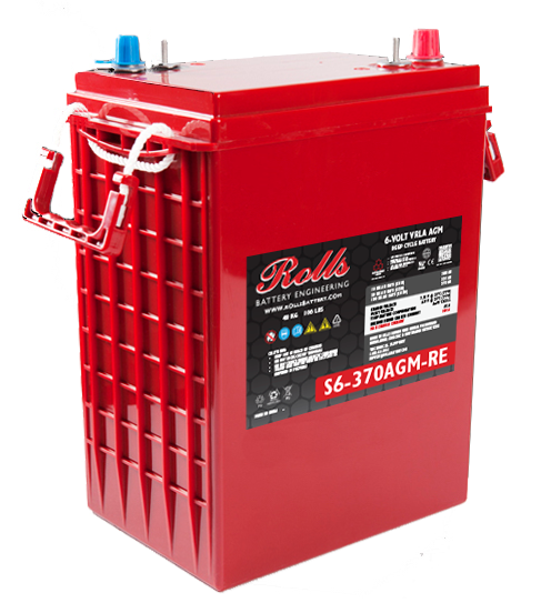 Rolls Surrette S6-370AGM 6VDC 335Ah AGM Deep Cycle Battery