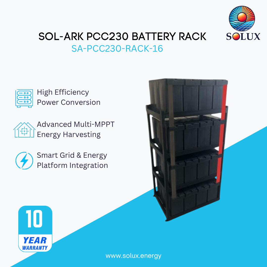 Sol-Ark, SA-PCC230-RACK16, PCC230 Battery Rack (16 Batteries)