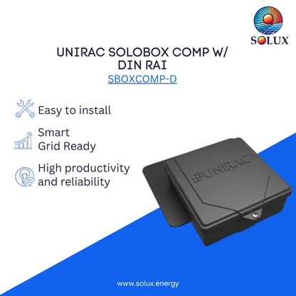 Unirac SOLOBOX COMP W/ DIN RAIL (Sold Individually, Pkg Qty 8)