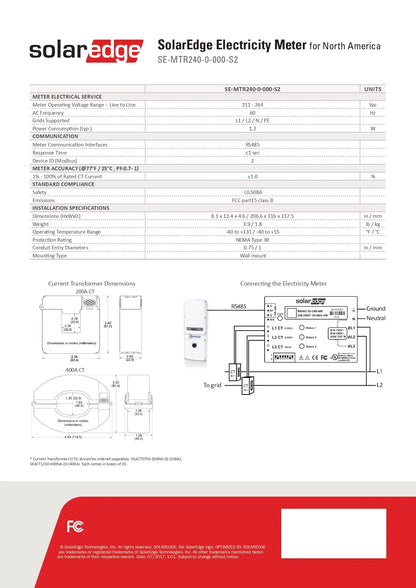 SolarEdge SE-ACT1250-400NA-1 Current Transformer