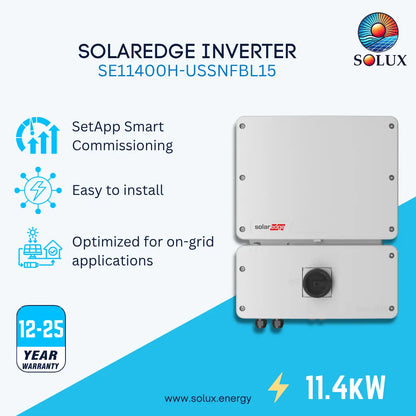 SolarEdge SE11400H-USSNFBL15 Home Hub Inverter, Single Phase,11.4kW