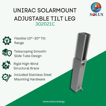 Unirac SM ADJ TILT LEG, W/HDW (Sold Individually, Pkg Qty 1)