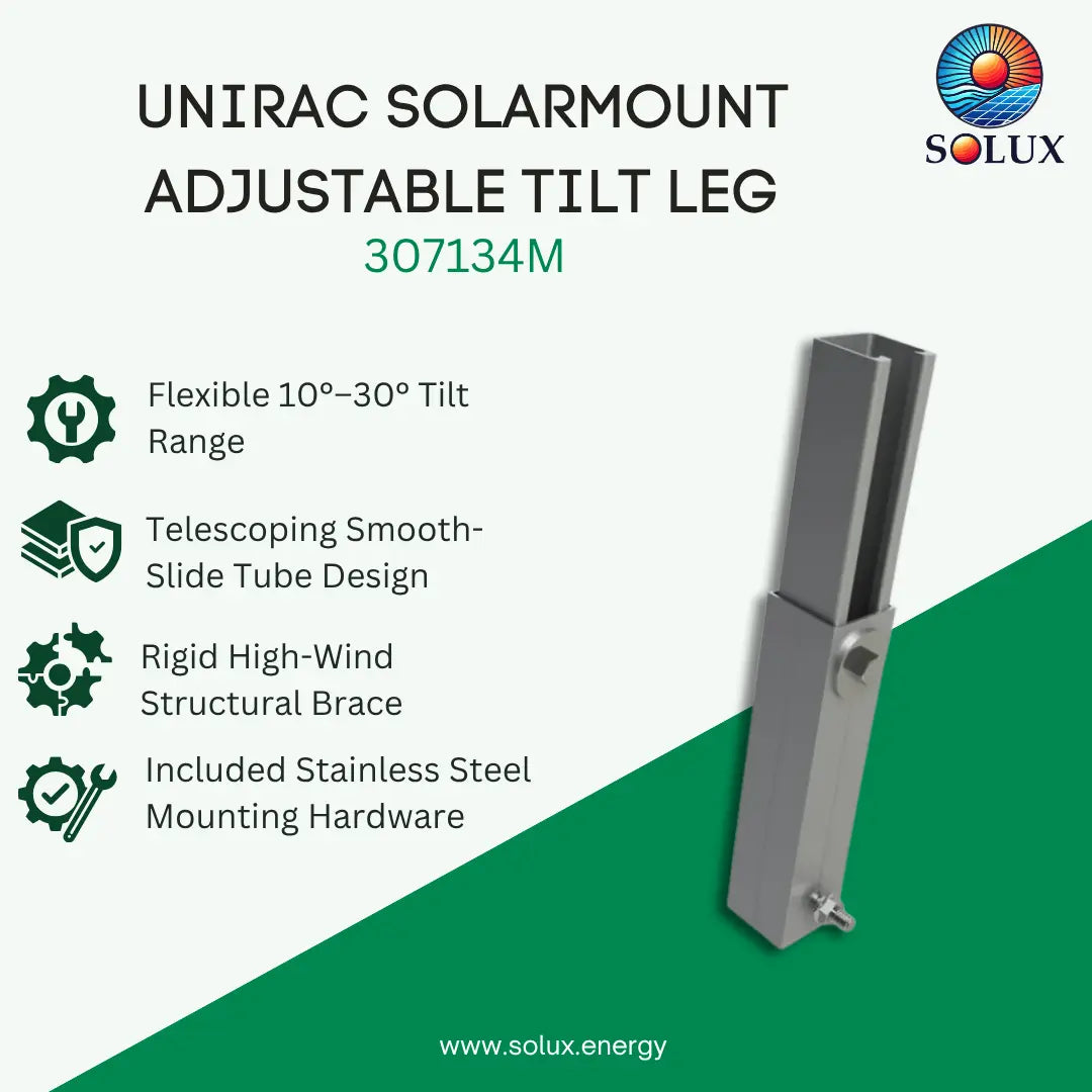 Unirac SM ADJ TILT LEG, W/HDW (Sold Individually, Pkg Qty 1)
