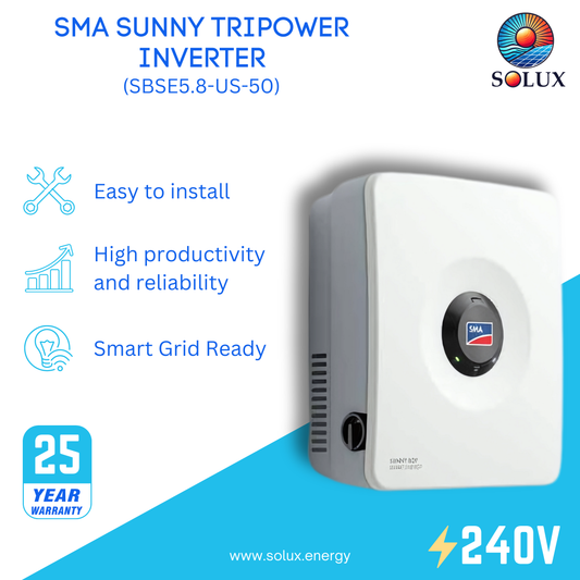 The sma sunny boy smart energy 5.8kw hybrid inverter combines high performance with integrated battery storage for a complete home energy solution.