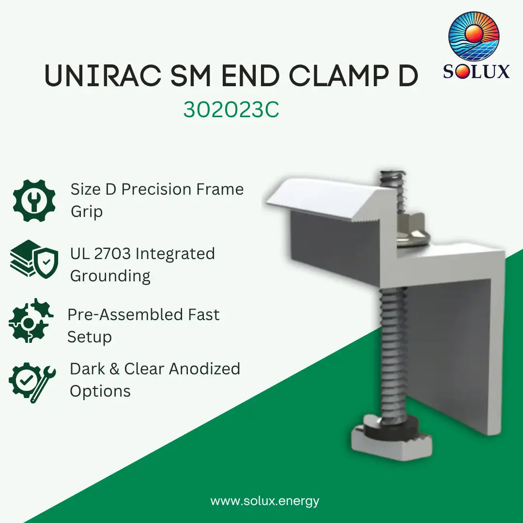 Unirac SM ENDCLAMP Size D (Sold Individually, Pkg Qty 20)