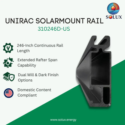 Unirac SM RAIL (Sold Individually, Pkg Qty 144)