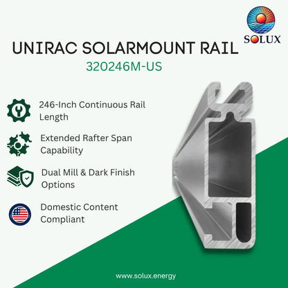 Unirac SM RAIL (Sold Individually, Pkg Qty 144)