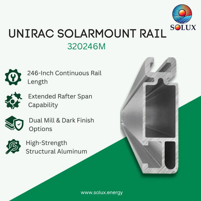 Unirac SM RAIL (Sold Individually, Pkg Qty 144)