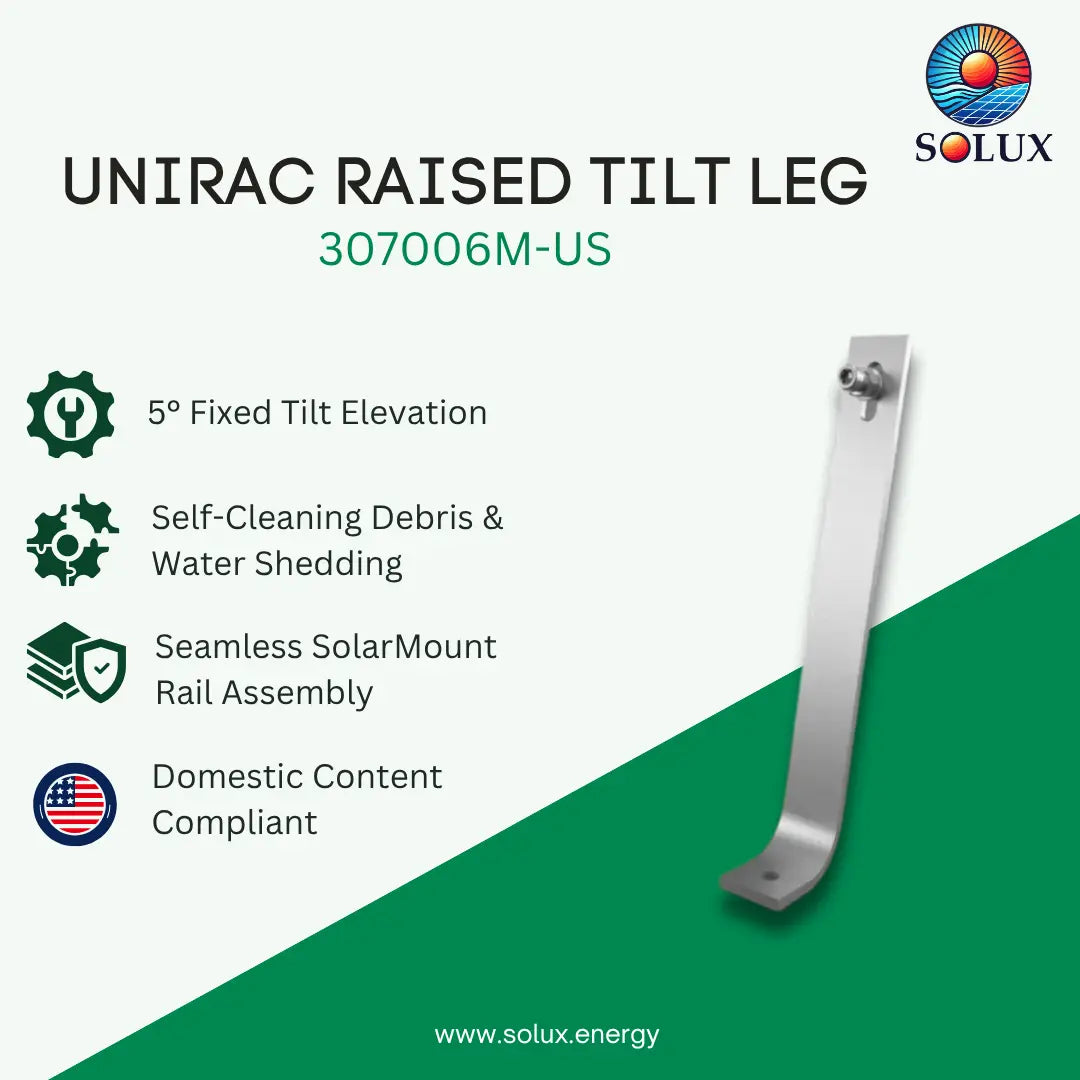 Unirac SM RAISED TILT LEG 5DEG (Sold Individually, Pkg Qty 20)