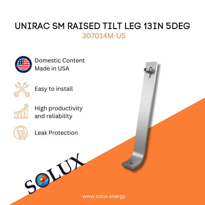 Unirac SM RAISED TILT LEG 5DEG (Sold Individually, Pkg Qty 20)
