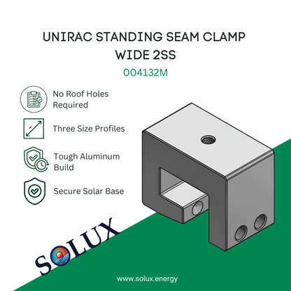 This is an image of Unirac Standing Seam Clamp Wide 2SS