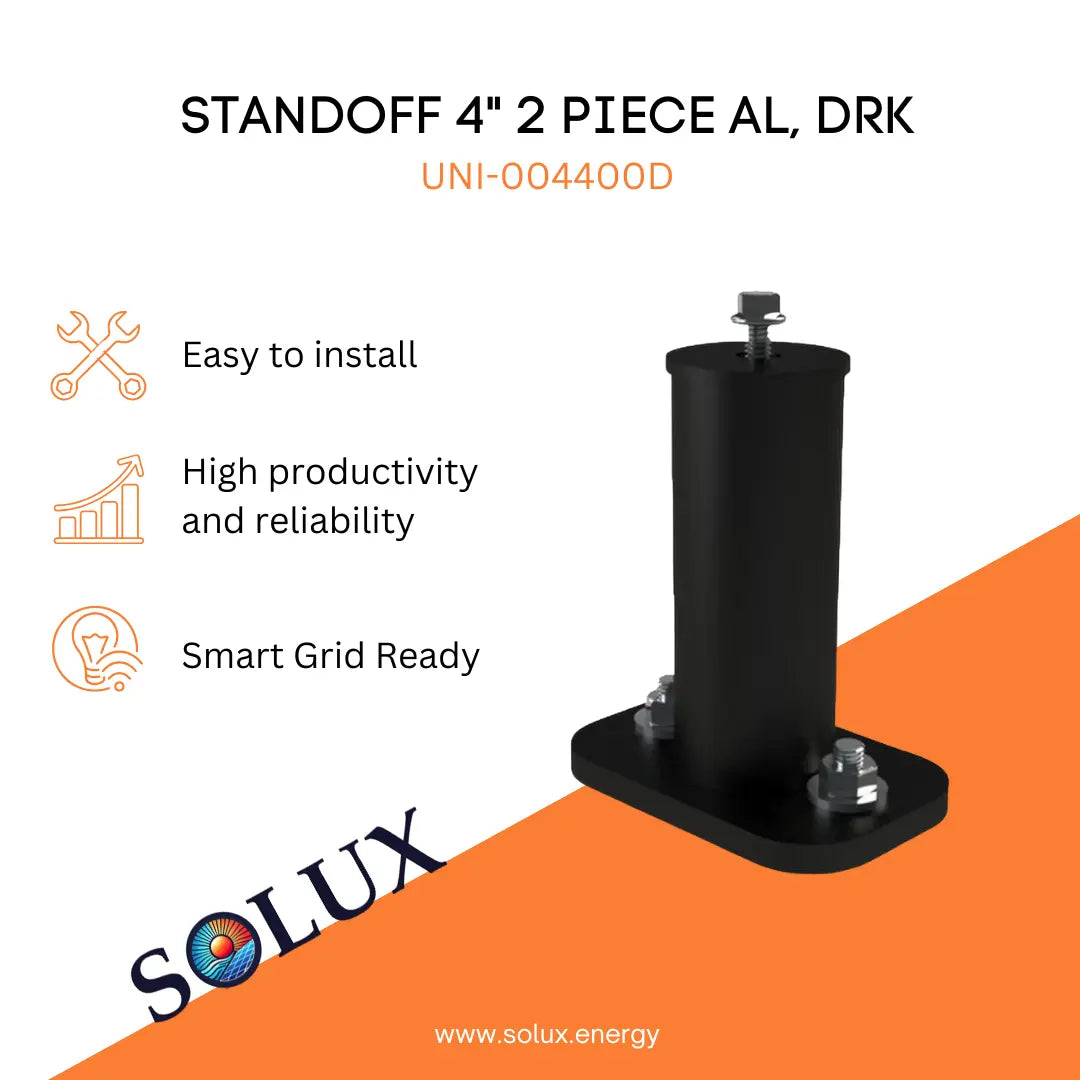 This is an image of Aluminum Standoff  4" 2 Piece, DRK 