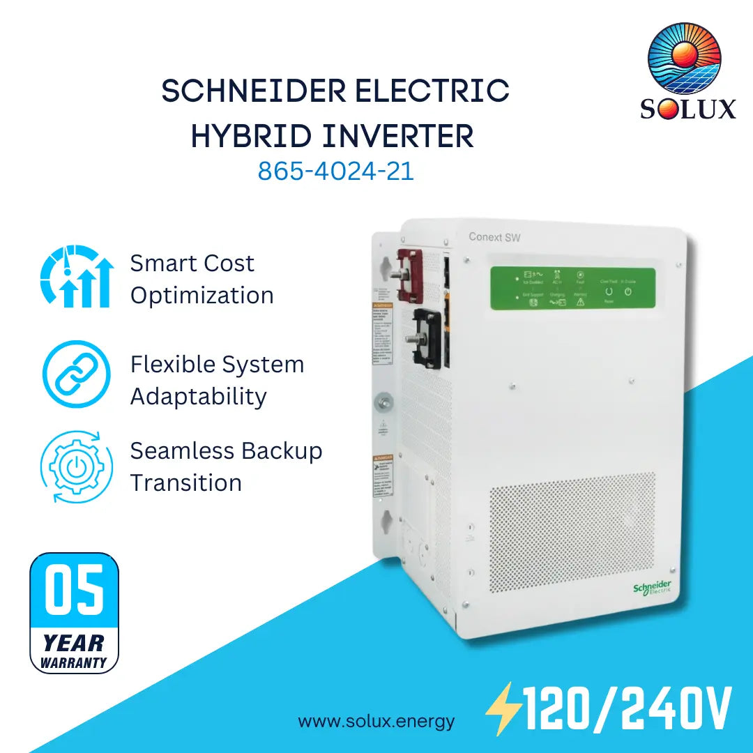 This is an image of schneider electric hybrid inverter battery based