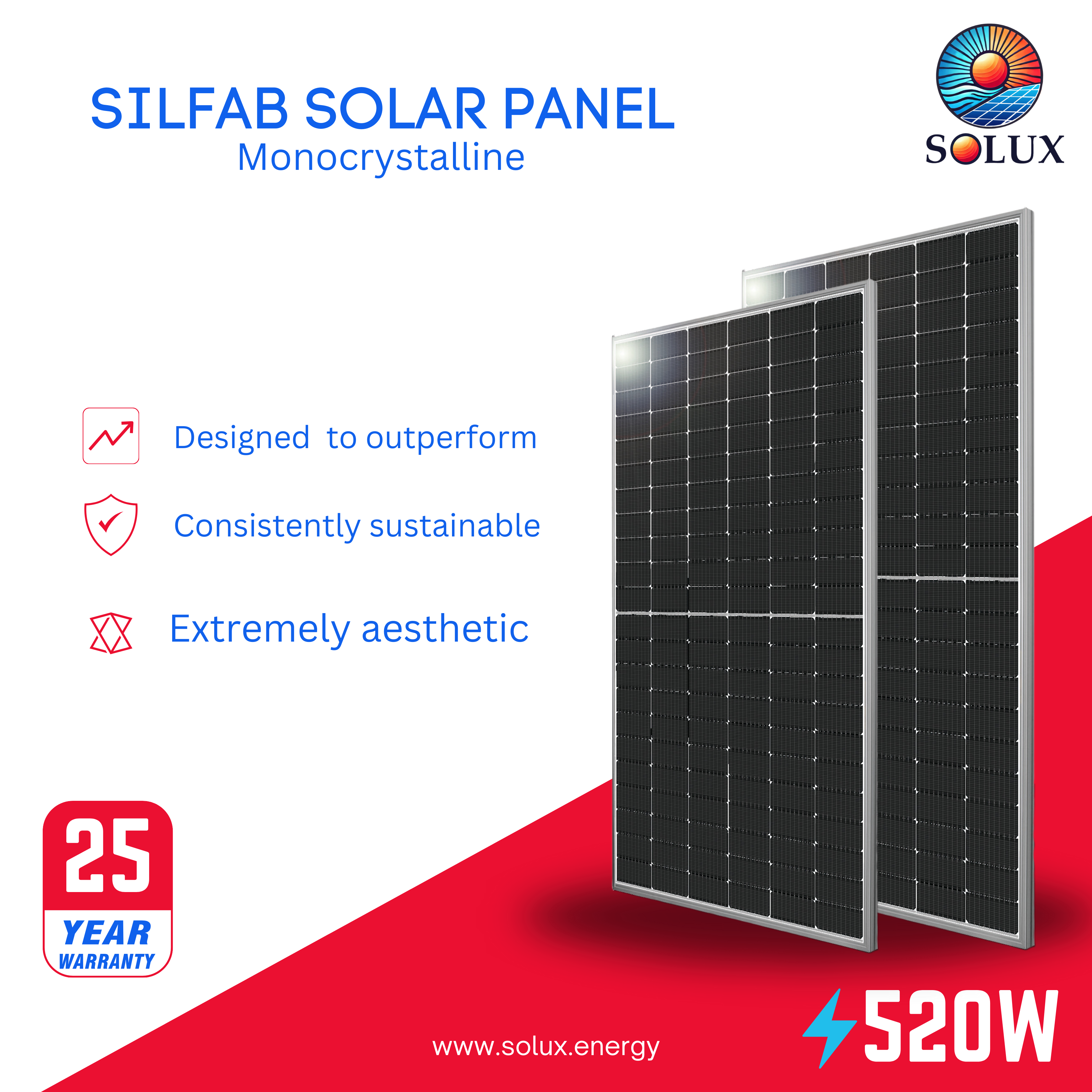 This is an image of Silfab Solar Panel SIL-520-XM