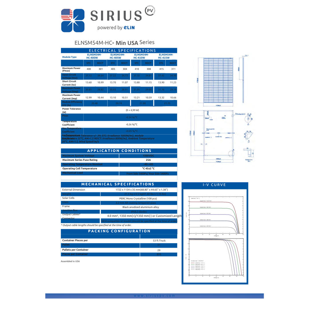 SIR-415-ELNSM54M-HC-DC:BS-E-J sirius pv 450W