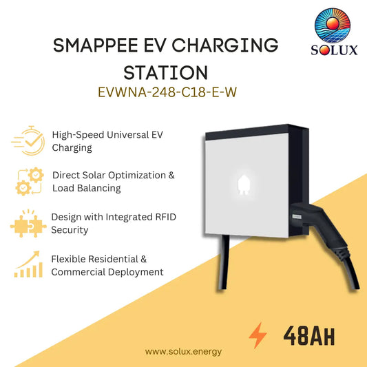 Smappee EVWNA-248-C18-E-W EV Wall Mounted Hardwired Smart Charging Station 48A