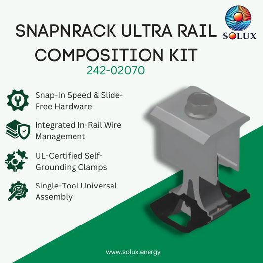 SnapNRack Ultra Rail Mid Clamp, Silver