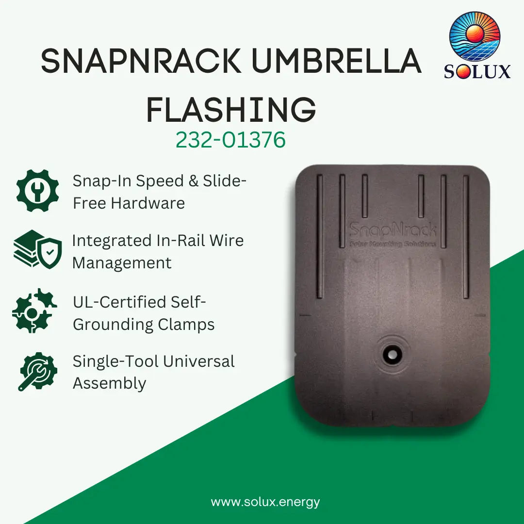 SnapNrack 232-01376 9"x12" Umbrella Flashing, For Ultra Rail