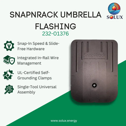 SnapNrack 232-01376 9"x12" Umbrella Flashing, For Ultra Rail