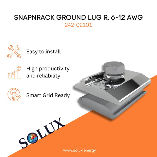 This is an image of SnapNRack Ground Lug, 6-12 AWG, 242-02101