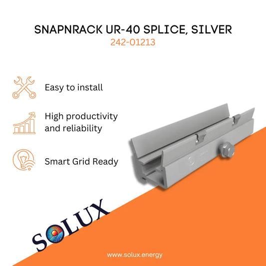 This is an image of Snap N Rack Ultra Rail Splice, UR-40 , Silver