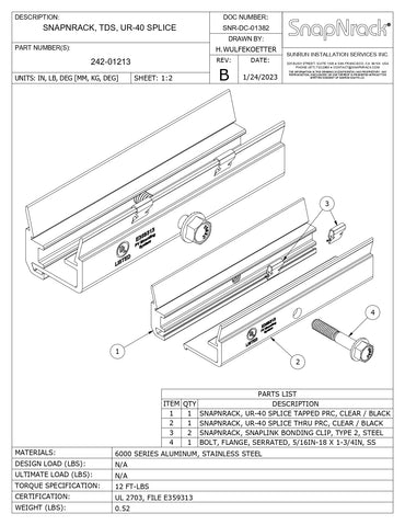 242-01213 snap n rack ultra rail