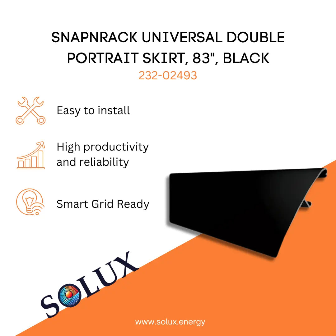 This is an image of SnapNrack Skirt, Universal Double Portrait, 83", Black