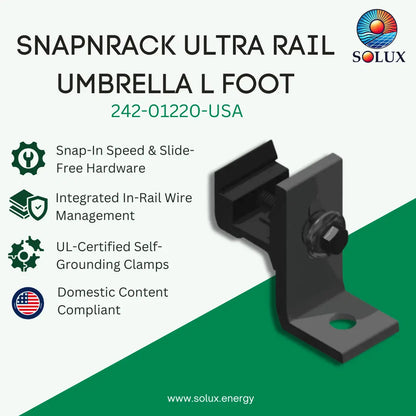 SnapNrack 242-01220-USA Ultra Rail Umbrella L Foot