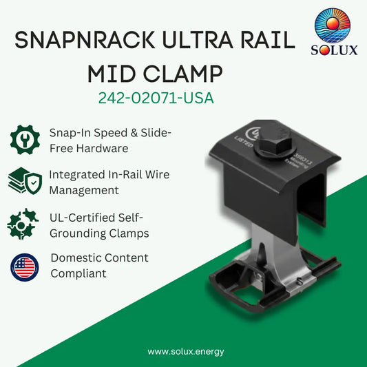 SnapNrack 242-02071-USA Ultra Rail Mid Clamp