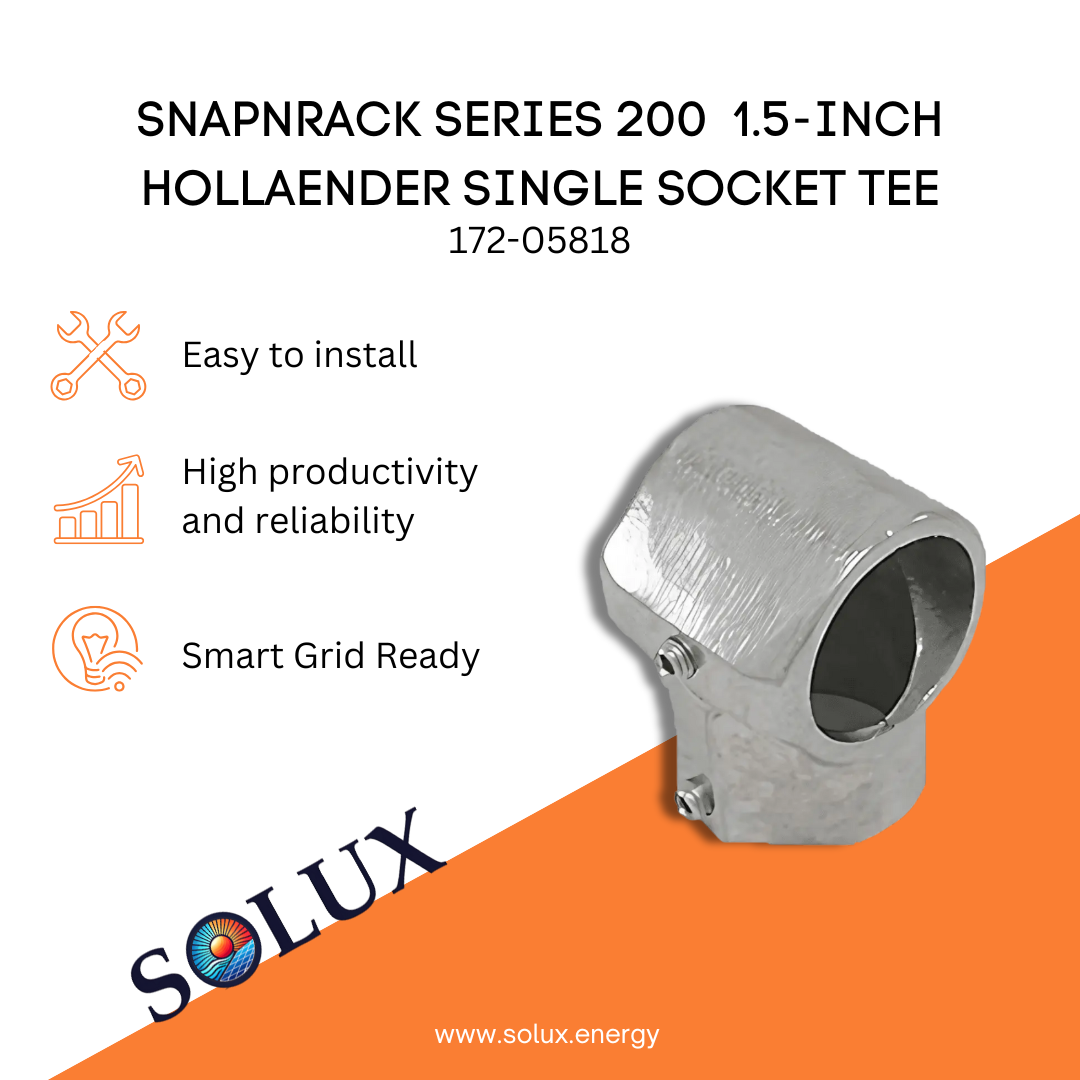 This is an image of Single Socket Tee - SnapNrack 1.5" Hollaender AL-MG