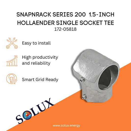 This is an image of Single Socket Tee - SnapNrack 1.5" Hollaender AL-MG