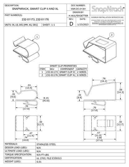 232-01176 snapnrack smart clip