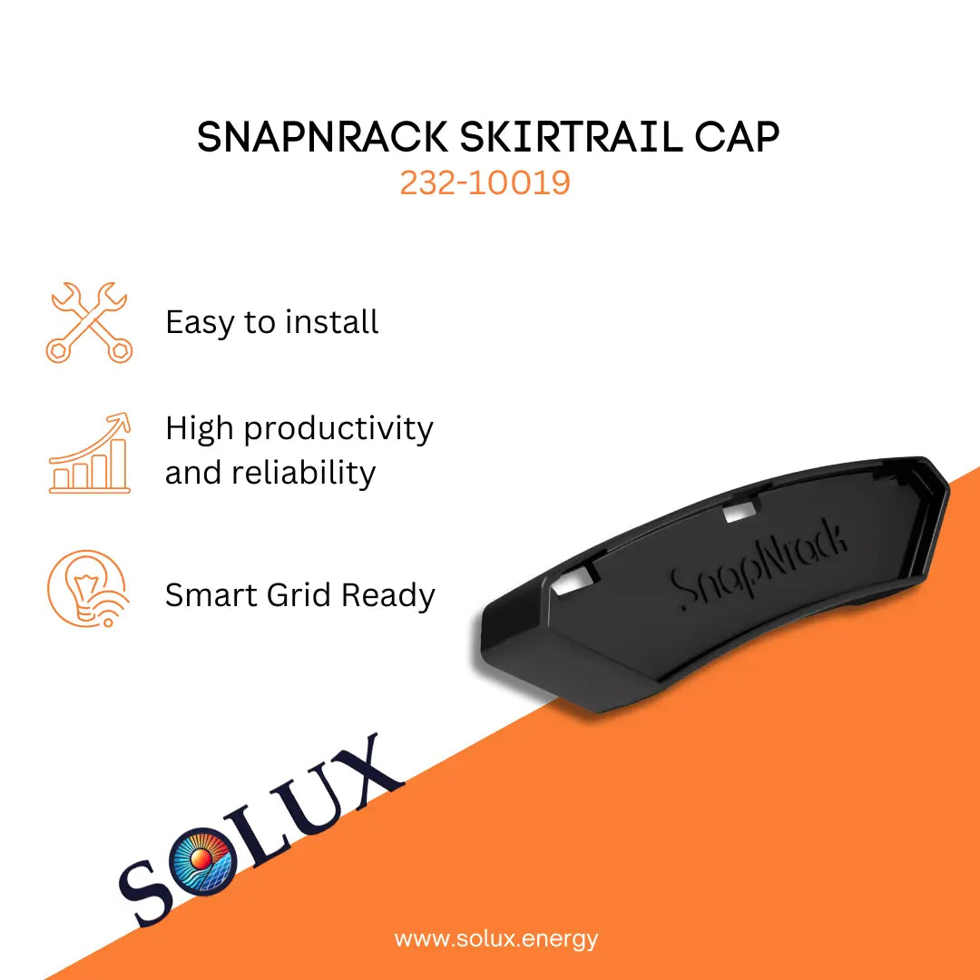 This is an image of SnapNrack 232-10019 SkirtRail Cap